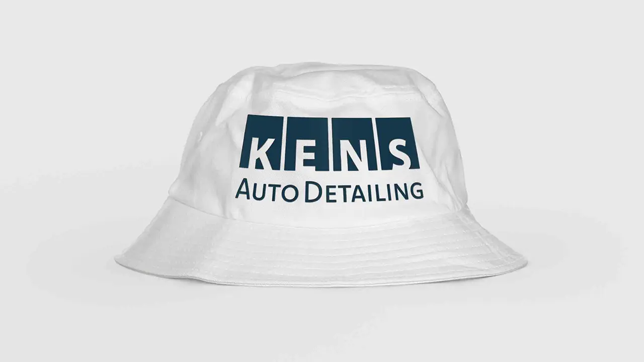 Bucket hat featuring the logo for Kens Auto Detailing.