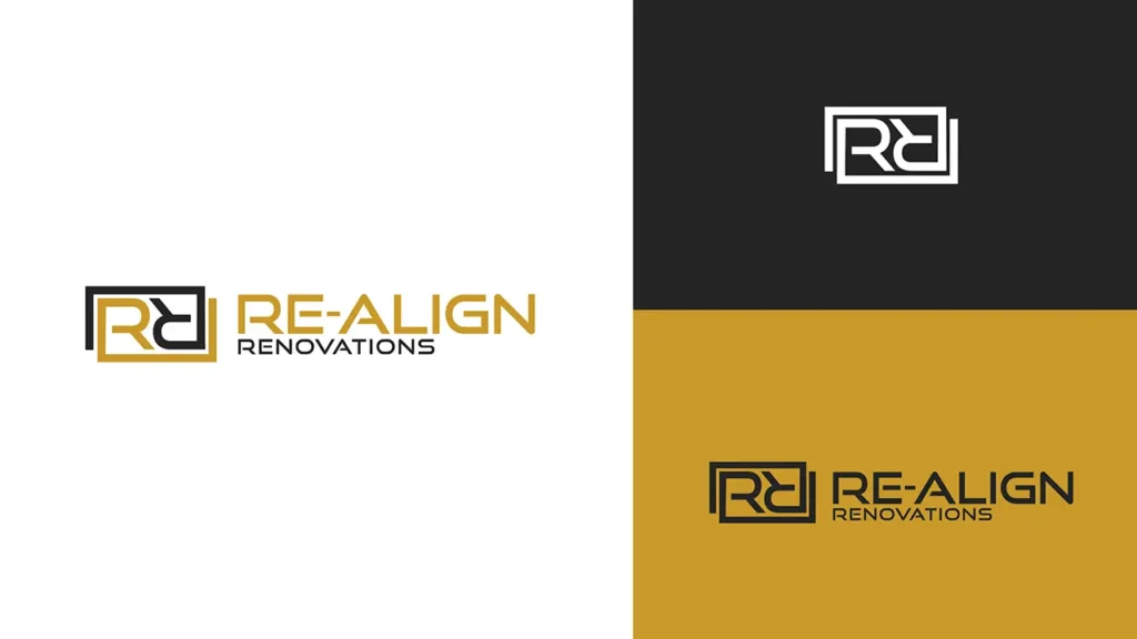 Re-Align Renovations logo and brand option 14