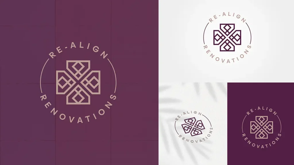 Re-Align Renovations logo and brand option 15