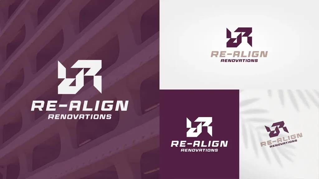 Re-Align Renovations logo and brand option 16