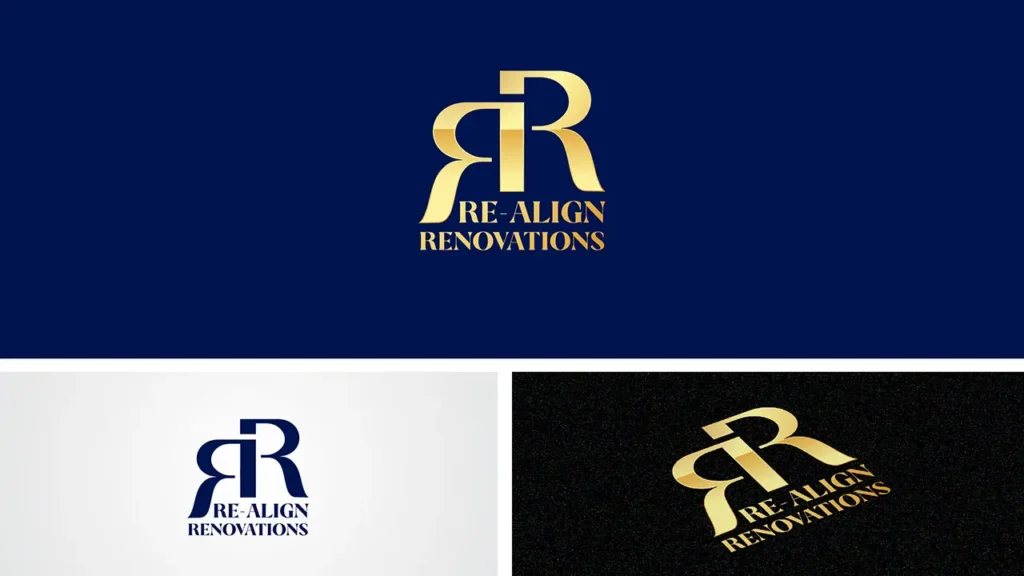 Re-Align Renovations logo and brand option 6