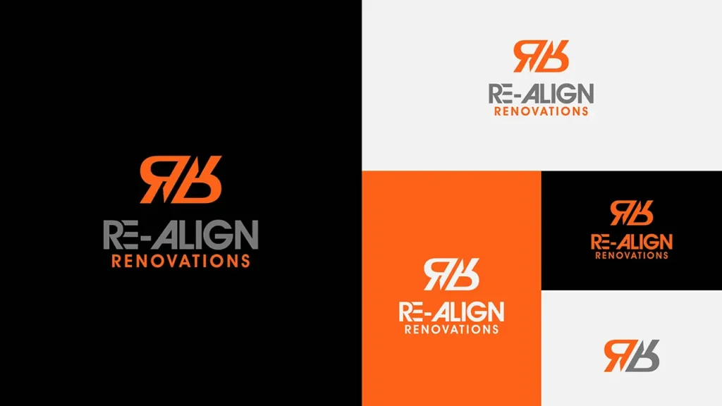 Re-Align Renovations logo and brand option 9