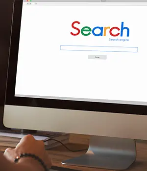 Search engine displayed on a desktop computer.