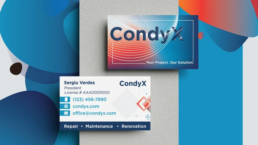 CondyX business card.